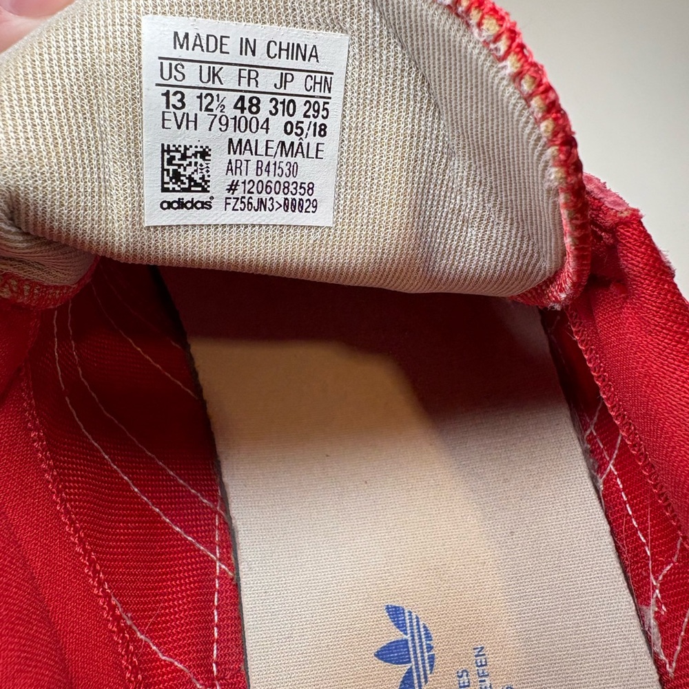 adidas Red and White Athletic Shoes - Picture 11 of 11
